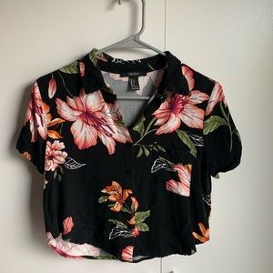 forever 21 floral crop top